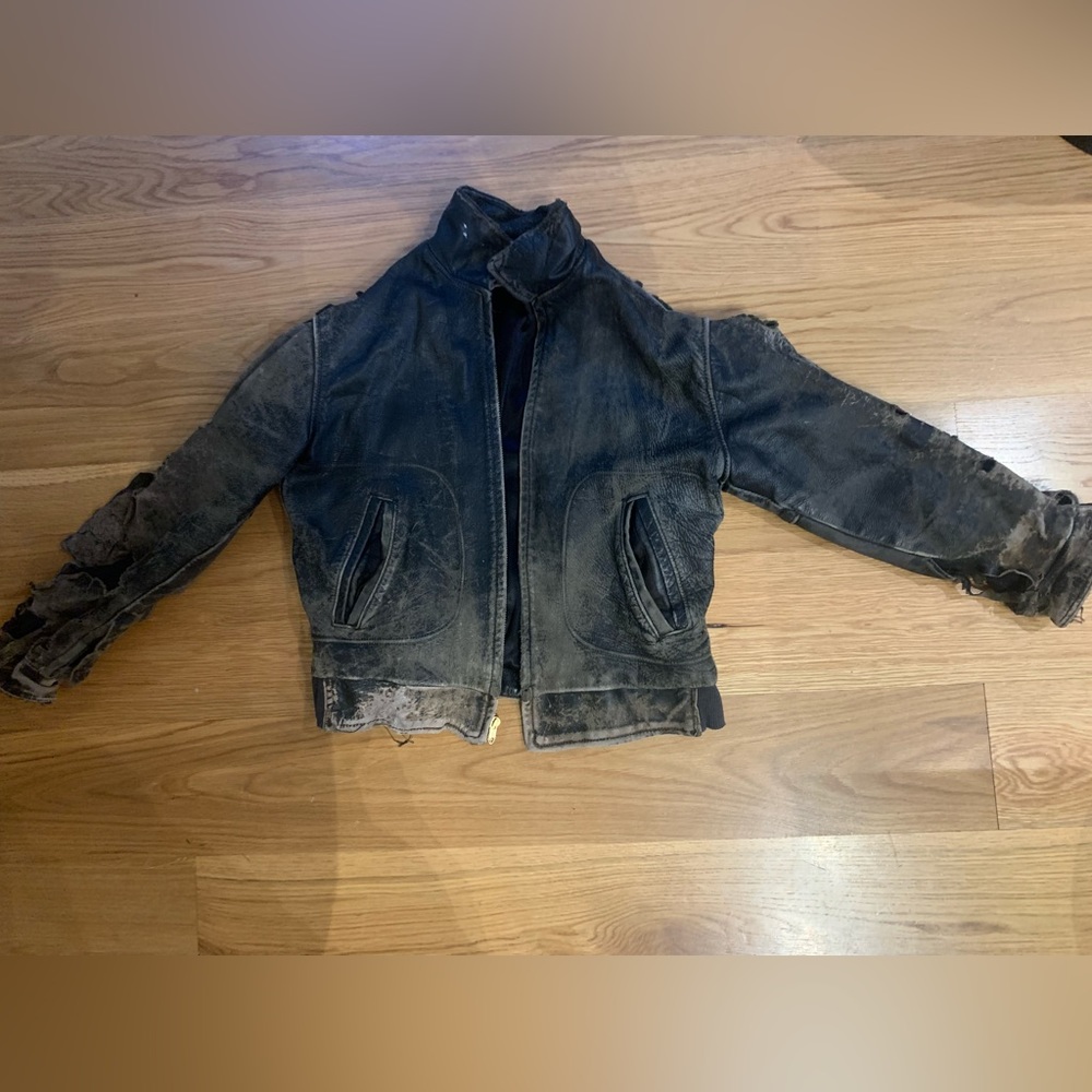 Vintage Tattered Leather Jacket